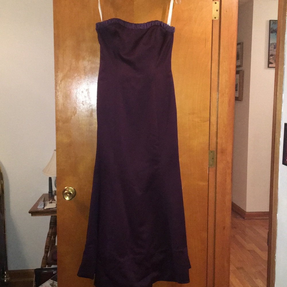 Strapless formal gown